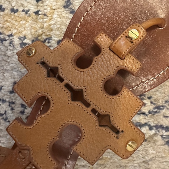 Tory Burch Phoebe leather sandal camel tan brown, size 12 - Picture 10 of 13